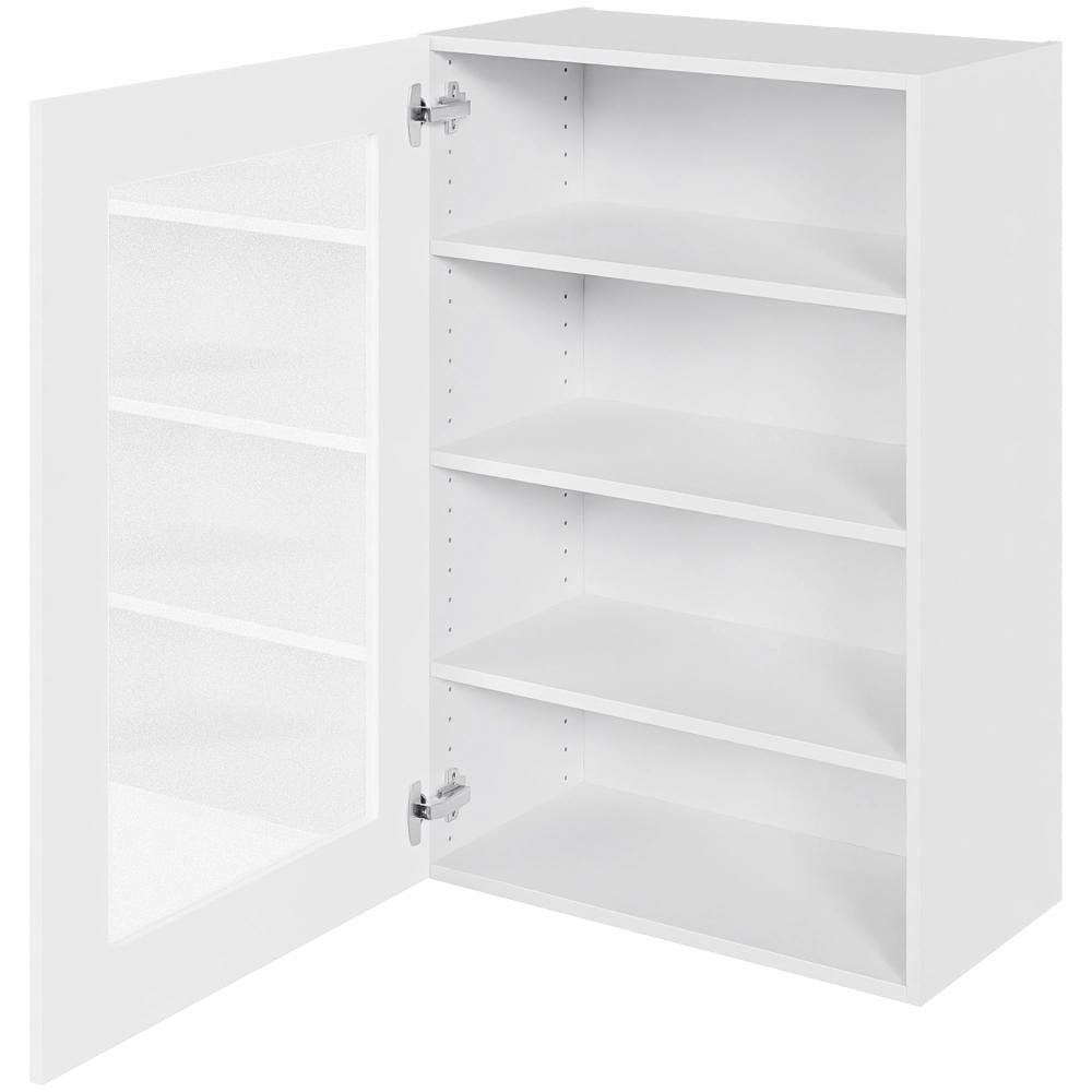 Multi-Living Høj vitrineskab 60 cm med 3 hylder og låge i klar glas