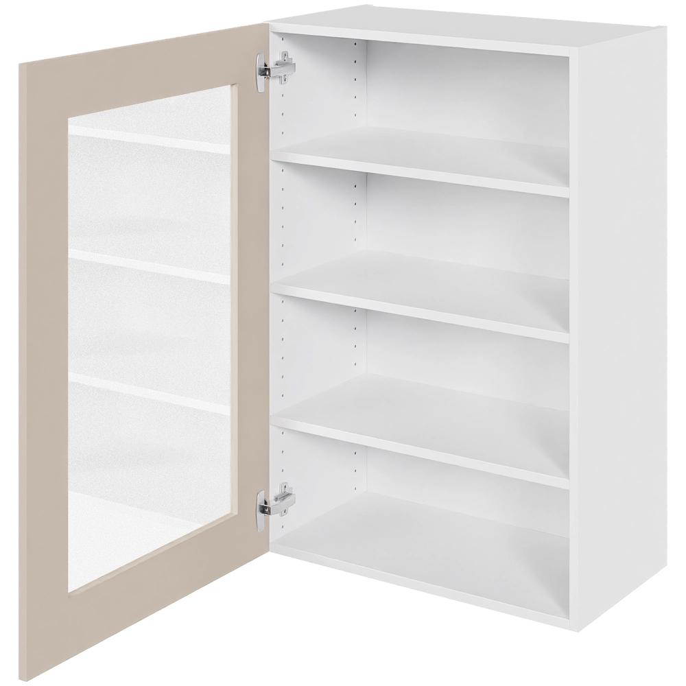 Multi-Living Høj vitrineskab 60 cm med 3 hylder og låge i klar glas