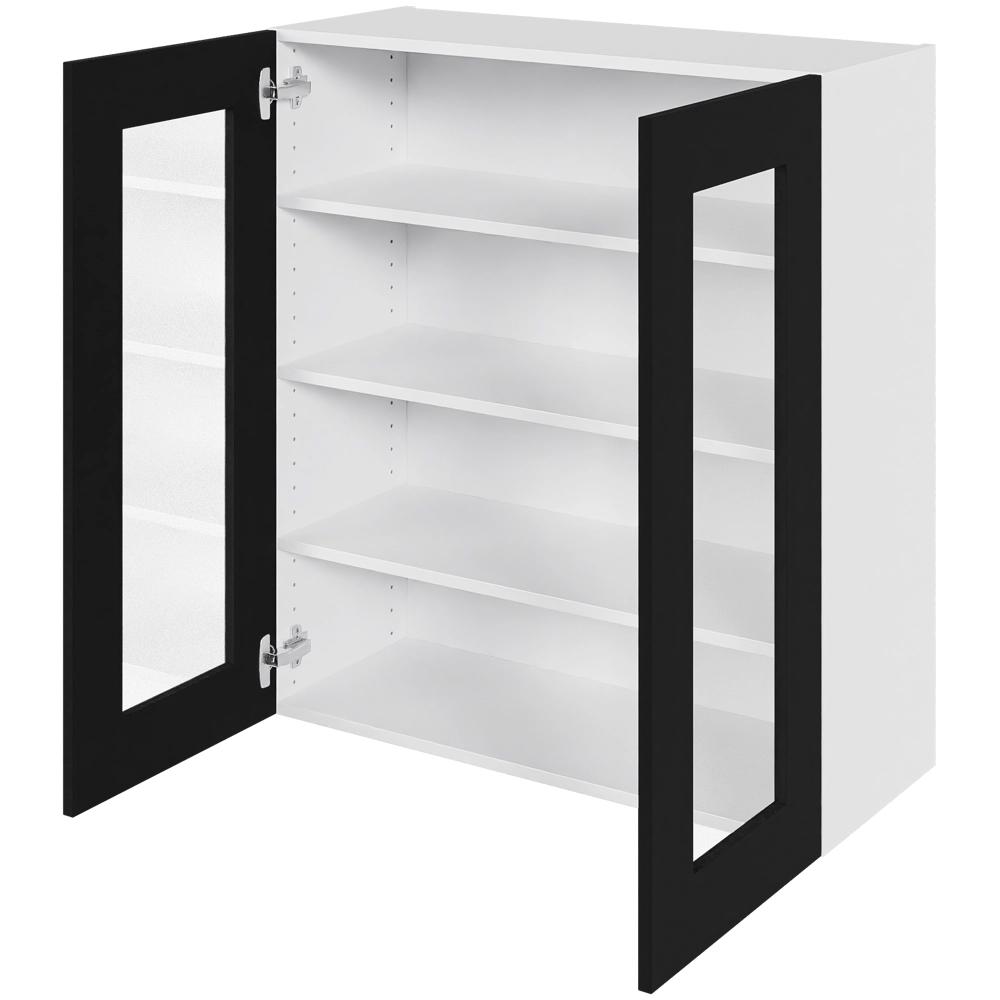 Multi-Living Høj vitrineskab 80 cm med 3 hylder og låge i klar glas