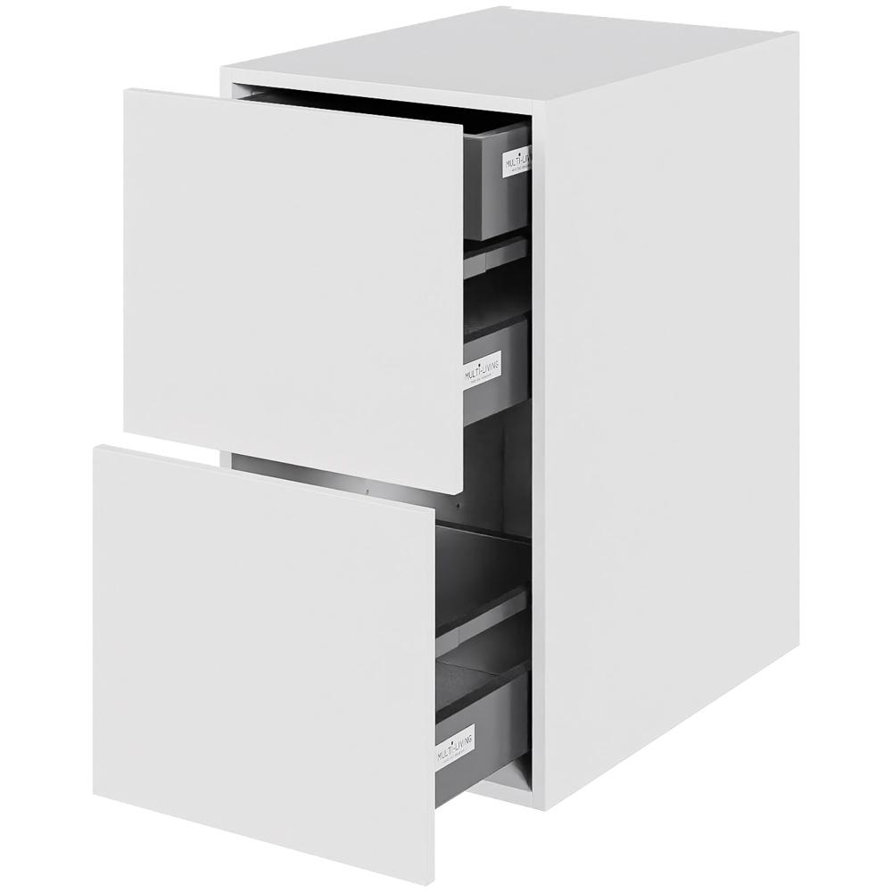 Multi-Living 2 skuffelook - HQ skuffeskab 40 cm med 2 skuffer og indvendig bakke - fuldudtræk