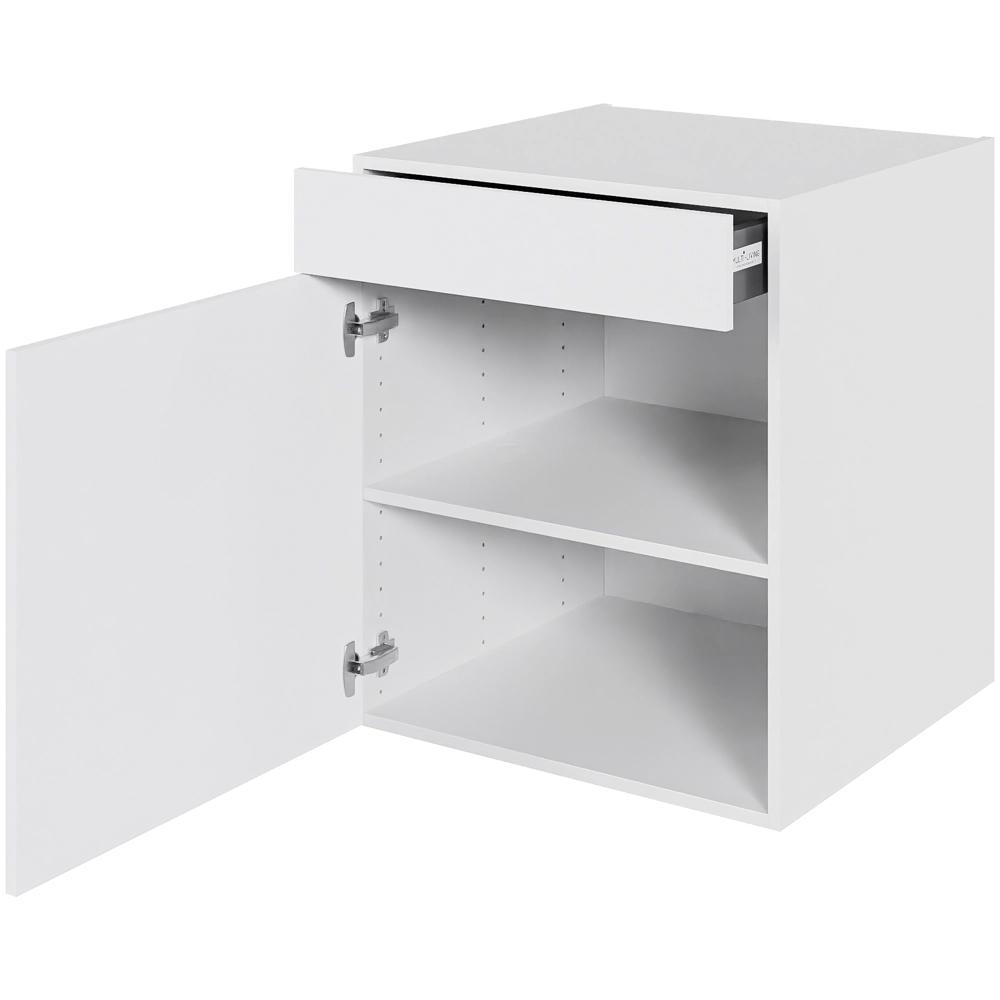 Multi-Living Køkken hyldeskab i Hvid Front H: 70,4 cm D: 60,0 cm - 1 låge & skuffe deludtræk/softluk - Bredde: 60 cm