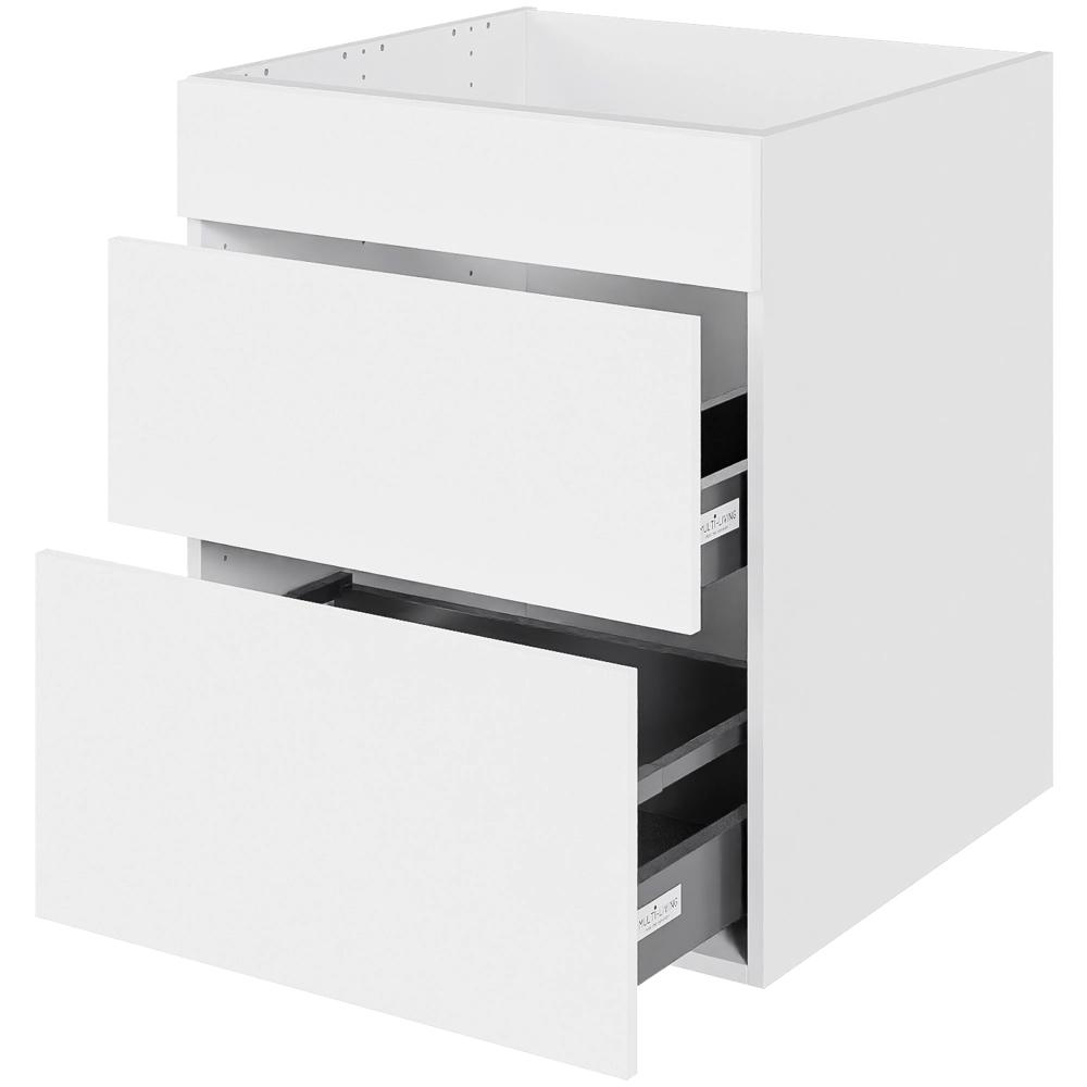 Multi-Living Køkken vaskeskab i Cibo Bianco H: 70,4 cm D: 60,0 cm - Fuldudtræk/softluk - Bredde: 60 cm
