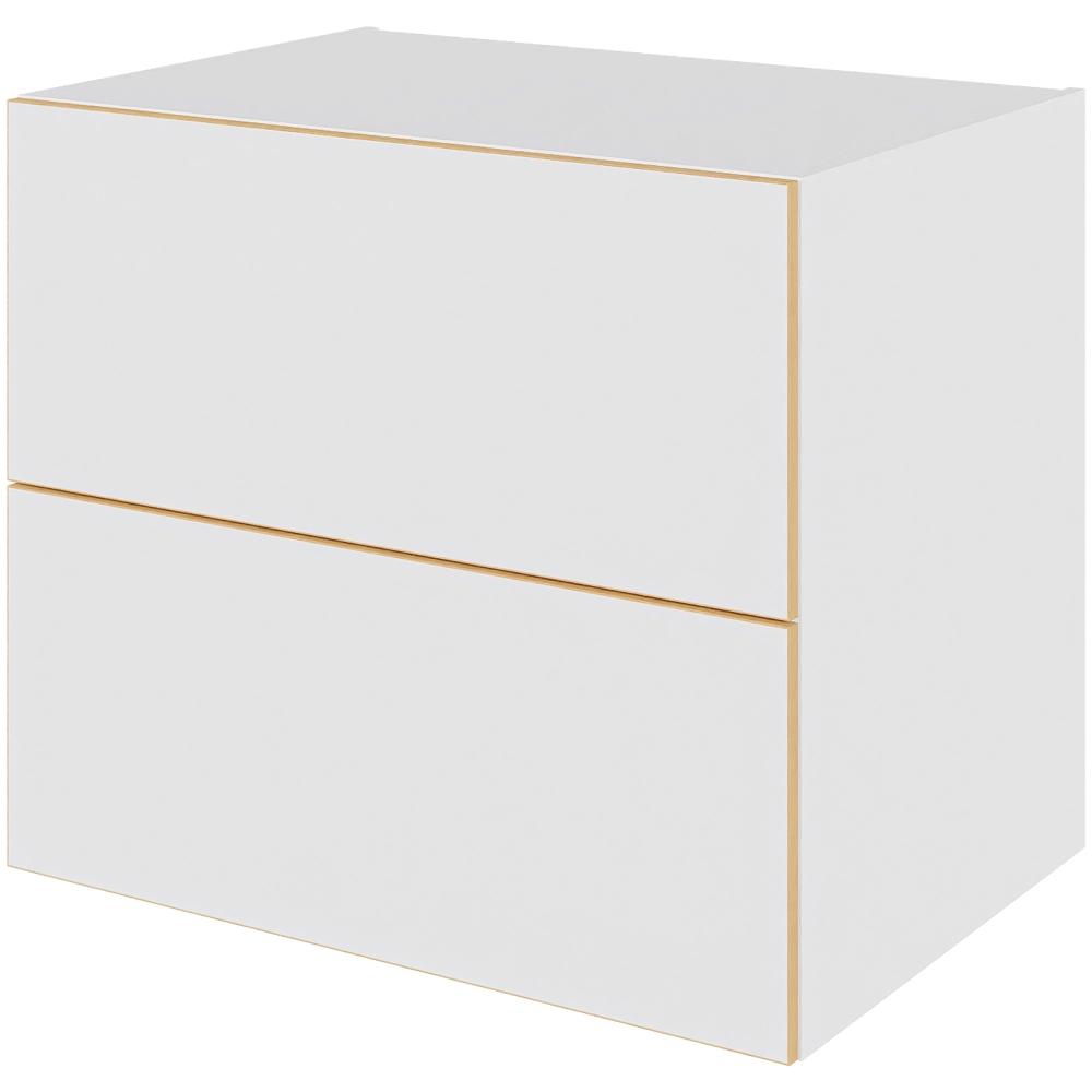 Multi-Living Køkken skuffeskab i White/Oak Line H: 70,4 cm D: 60,0 cm  - 2 skuffer fuldudtræk/softluk - Bredde: 80 cm