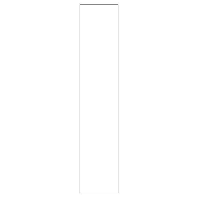 Indfarvet højskabsside bad H:1728mm D:320