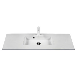 Kitchn Colombo vask hvid marmor mat, kumme midt, 82x36 c