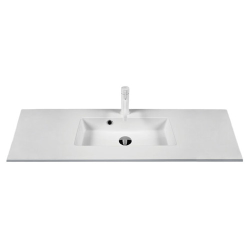 Kitchn Colombo vask hvid marmor mat, kumme midt, 62x36cm