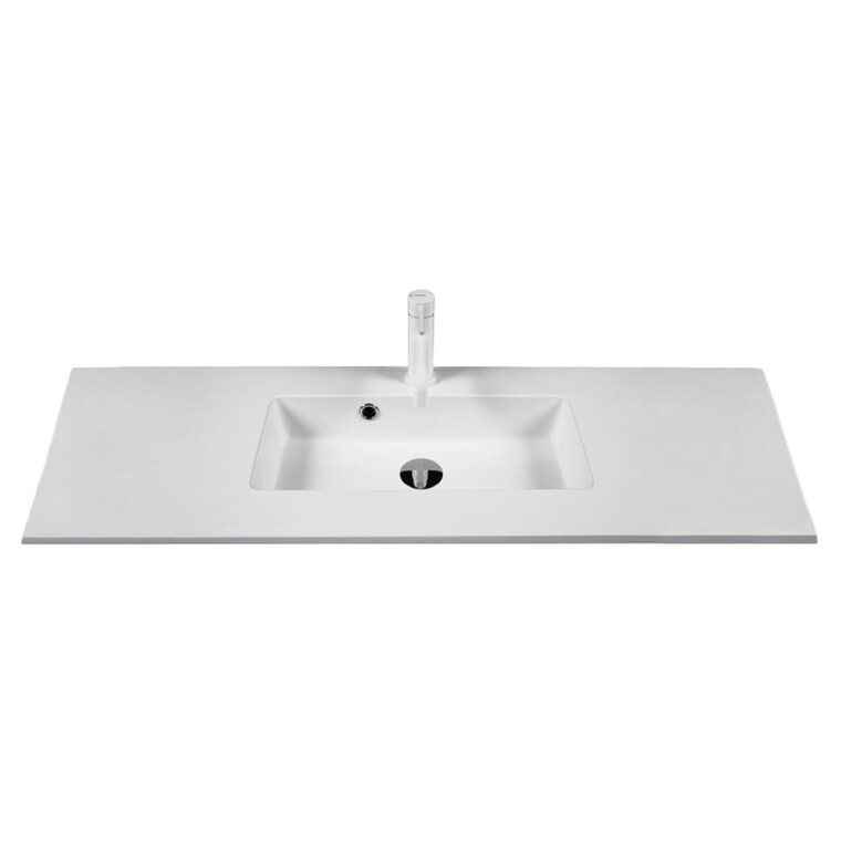 Kitchn Colombo vask hvid marmor mat, kumme midt, 62x36cm