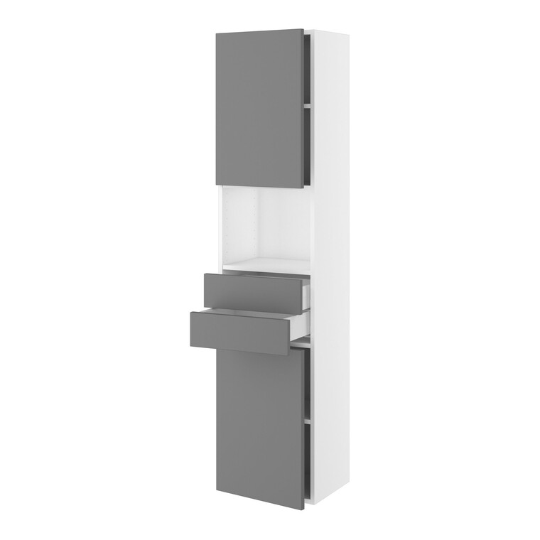 Kitchn Badhøjskab Slimline m/2 skuffer og 2 låger H:1728 D:320 B:400