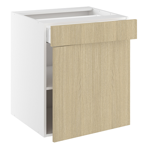 Badunderskab, 1 låge, 1 skuffe. H:704 B:300 D:450