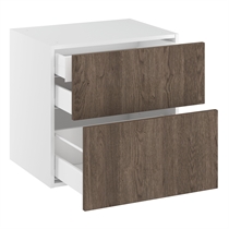 Kitchn Badunderskab lavt m/2 skuffer og 1 indvendig skuffe H:576 D:450 B:1000