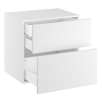 Kitchn Badunderskab lavt m/2 skuffer og 1 indvendig skuffe H:576 D:450 B:1000