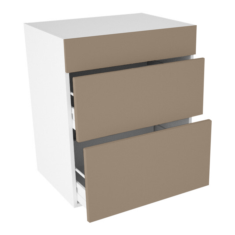 Badvaskeskab, 2 skuffer, m/sarg. H:704 B:600 D:450