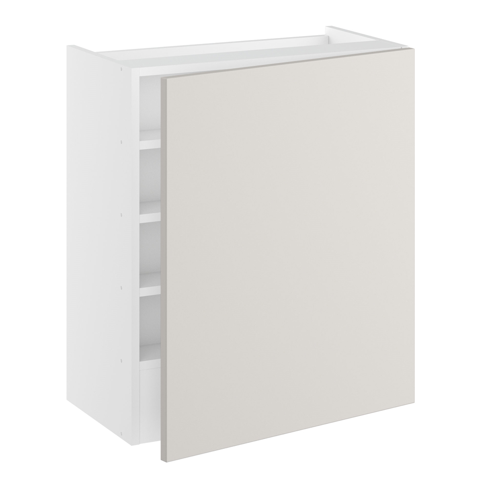 Emhætteskab, 1 låge, Blændstykke 163 mm, 2 hylder, m/aftagelig bagplade. H:704 B:600 D:320