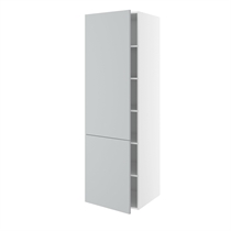 Kitchn Hyldeskab m/5 hylder med 2-delt låge H:1952 D:580 B:400
