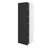 Kitchn Hyldeskab m/5 hylder med 2-delt låge H:1952 D:580 B:400