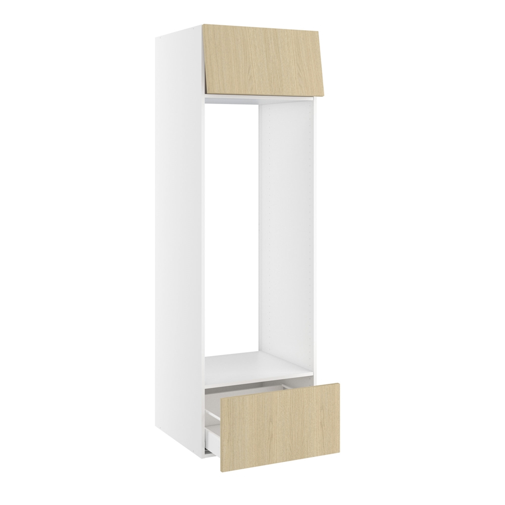 Højskab, t/køl, 316mm toplåge, 1 skuffe H:316mm, hul: 1296mm. H:1952 B:600 D:580