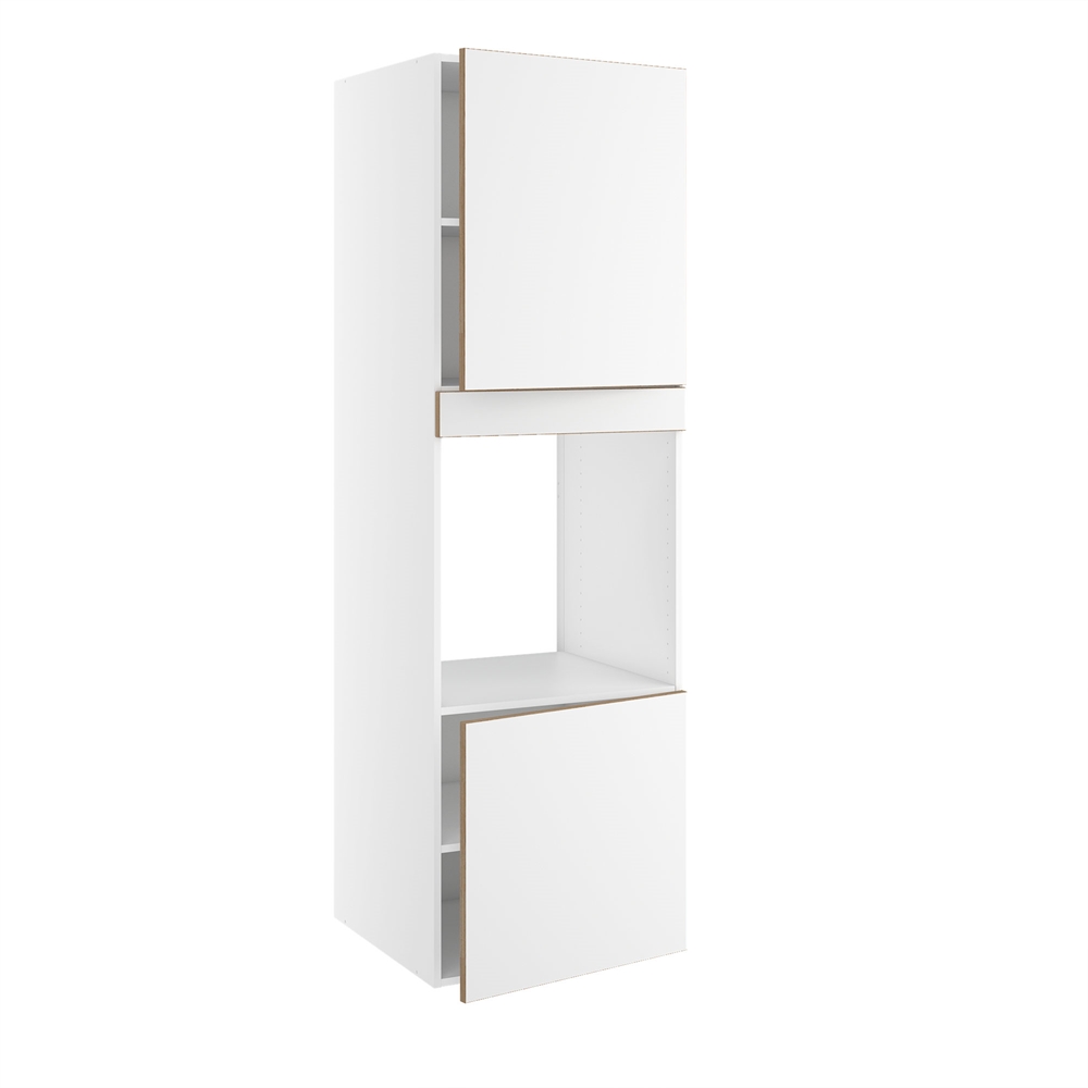 Højskab til ovn/micro nichemål 656x567 mm. m/2 låger H:572 og 700 samt blændstykke H:1952 D:580 B:600