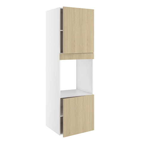 Højskab, t/ovn, 572mm låge, 700mm låge øverst, blændstykke 64mm, hul: 656mm. H:1952 B:600 D:580