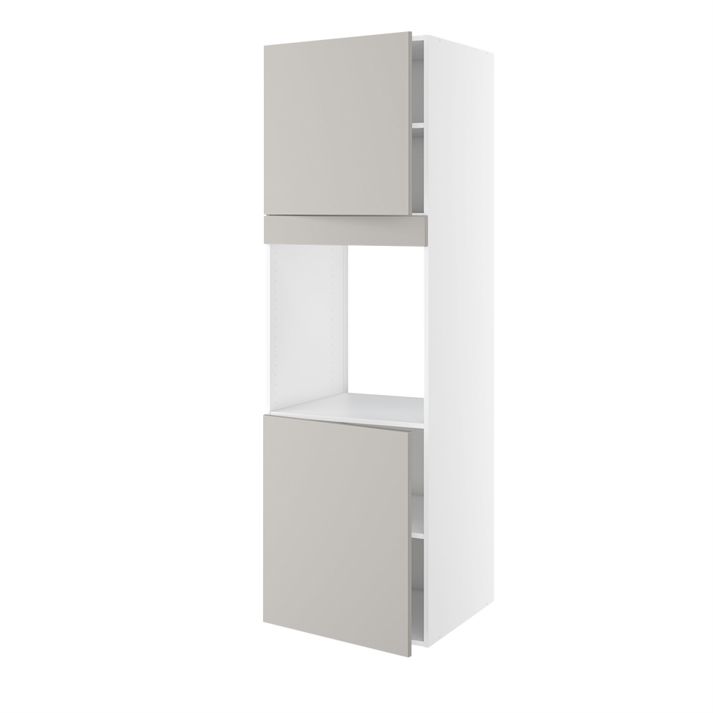 Højskab, t/ovn, 700mm låge, 572mm låge øverst, blændstykke 64mm, hul: 656mm. H:1952 B:600 D:580