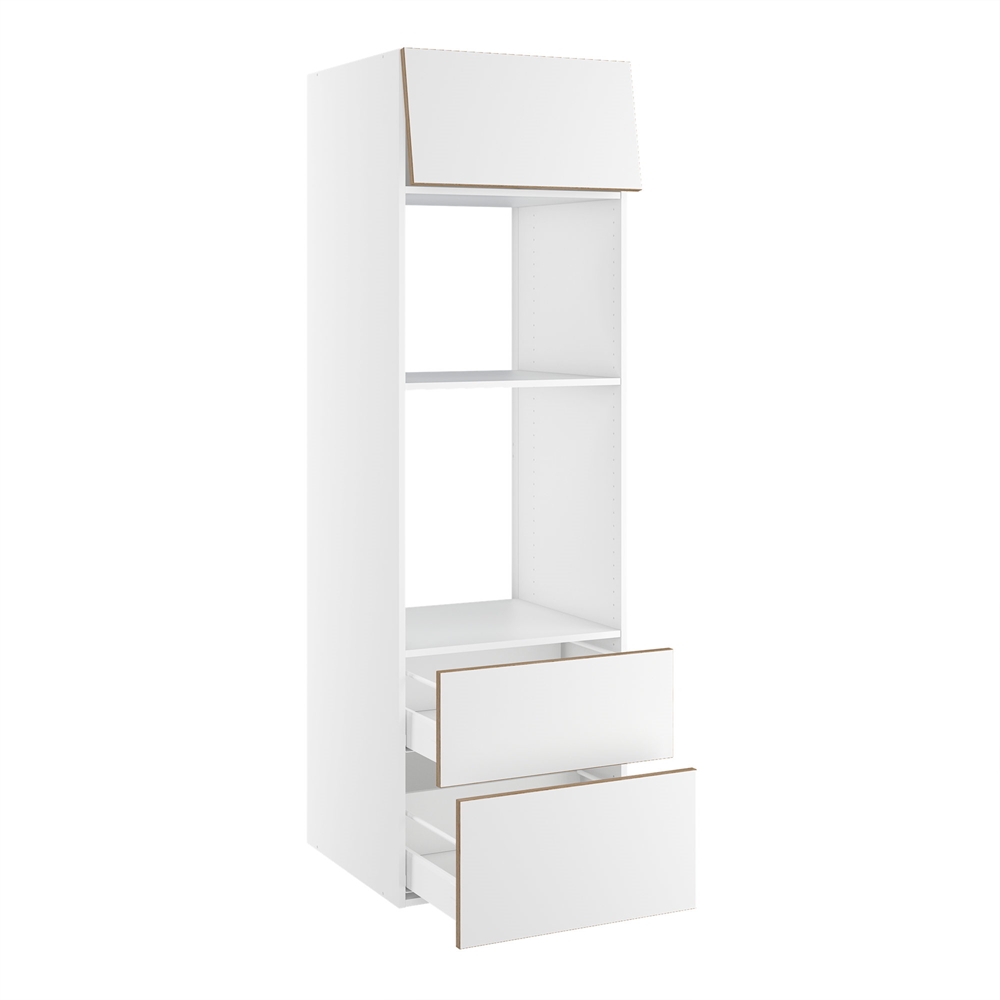Højskab til ovn/micro nichemål 1039x567 mm. Skuffer H:316  og 252 Toplåge H:316 H:1952 D:580 B:600
