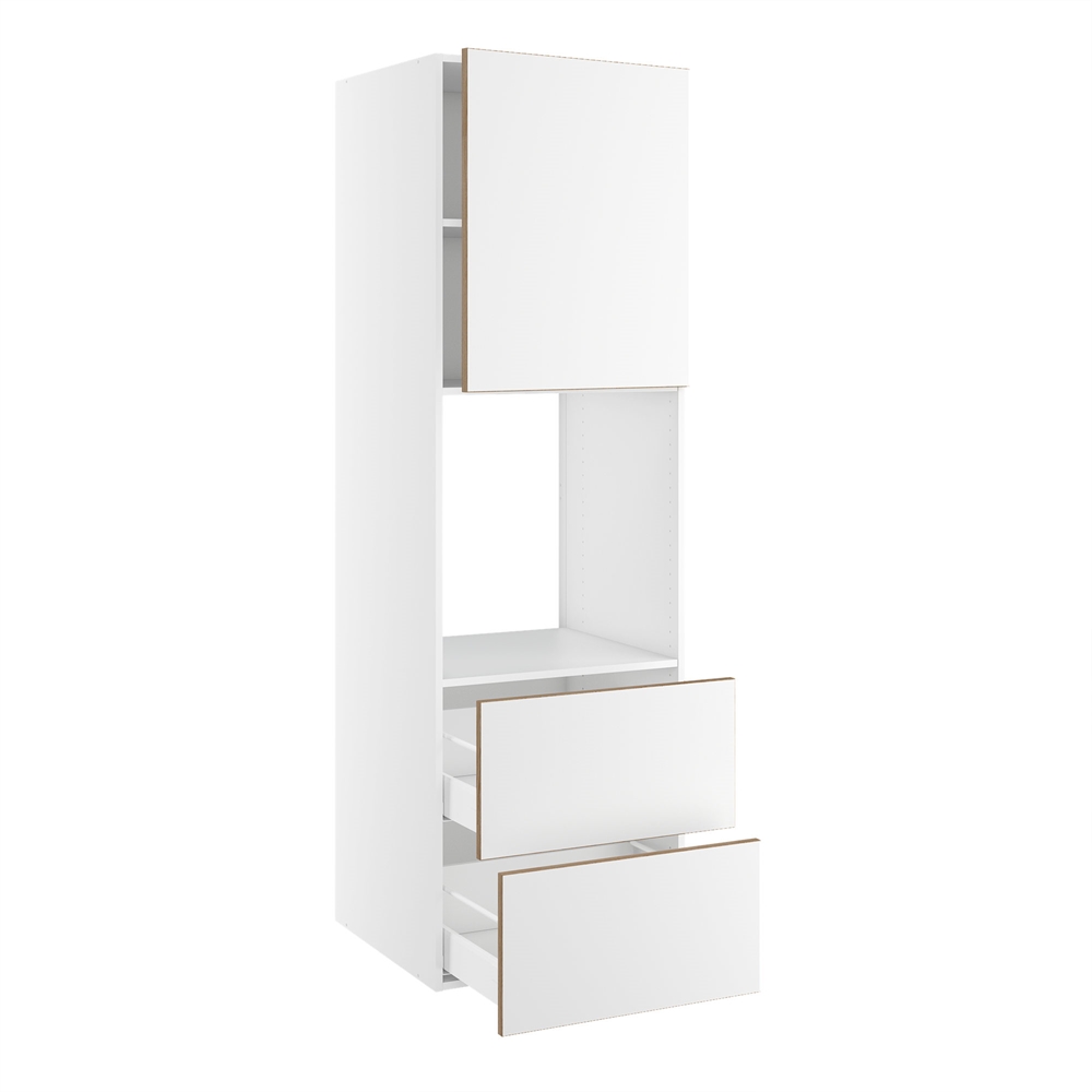Højskab til ovn/micro nichemål 592x567 mm. m/skuffer H:316 og låge H:700 H:1952 D:580 B:600