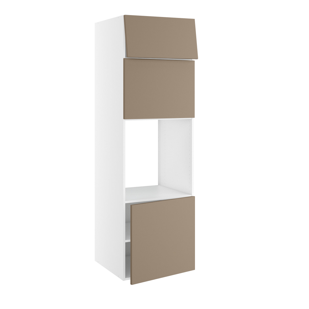 Højskab, t/ovn og micro, 572mm låge, 444mm lift door, 316mm toplåge, hul: 592mm. H:1952 B:600 D:580