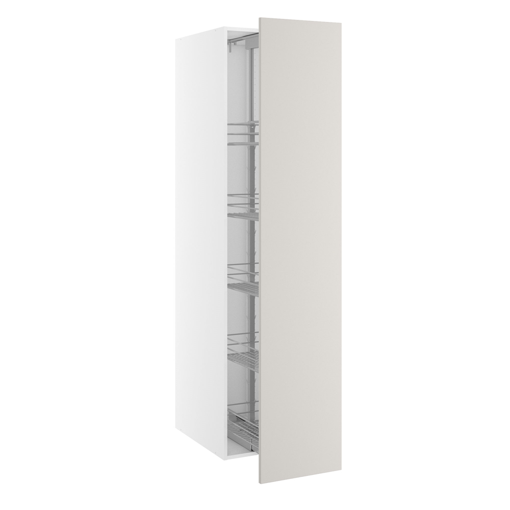 Højskab, med frontudtræk, 1 låge, m/5 kurve. H:1952 B:400 D:580