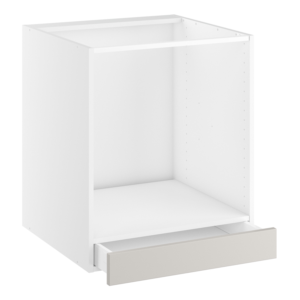 Komfurskab, m/lav skuffe, 96mm frontstykke i bund. H:704 B:600 D:580