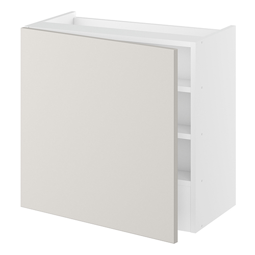 Emhætteskab, 1 låge, 3 hylder, m/aftagelig bagplade. H:576 B:600 D:320