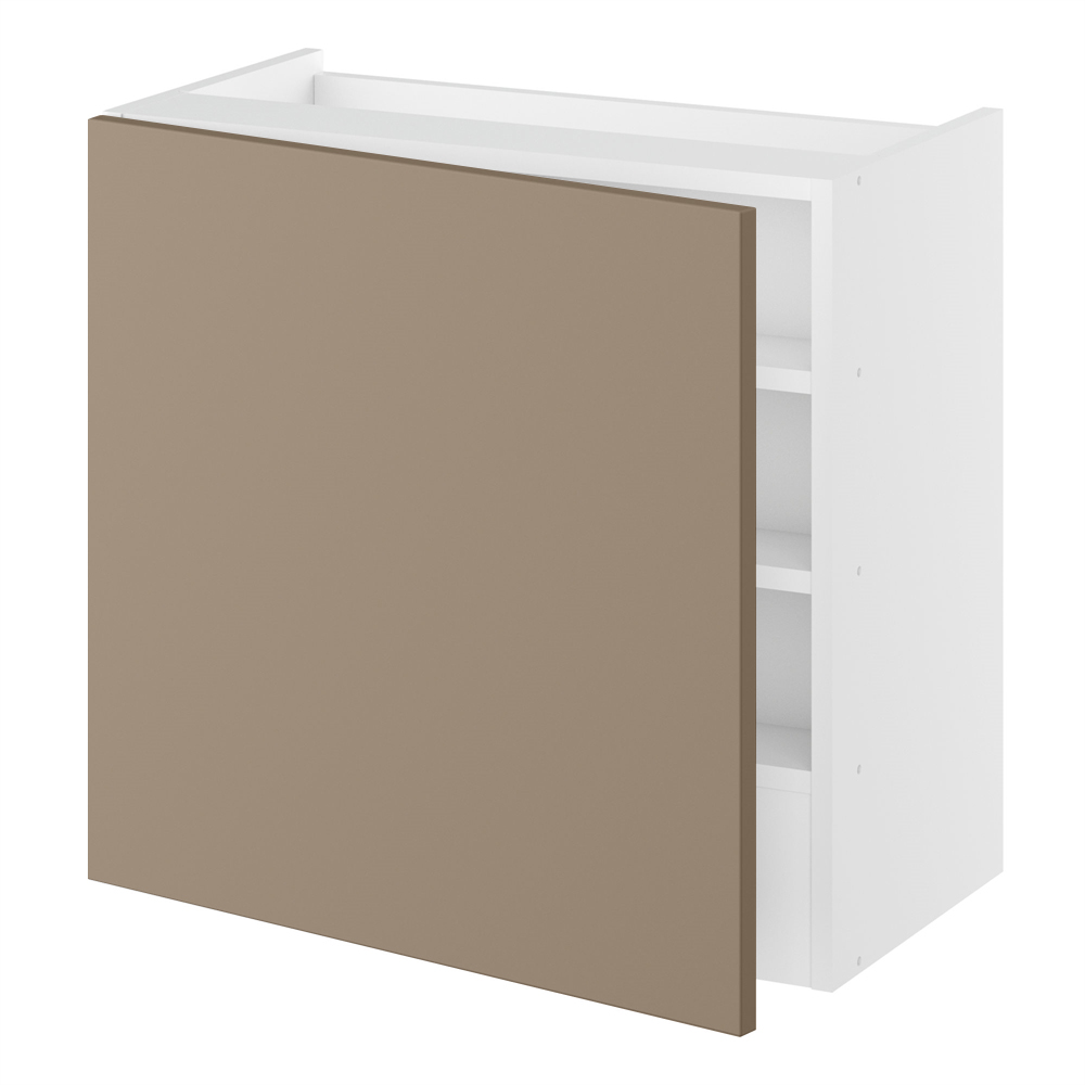 Emhætteskab, 1 låge, 3 hylder, m/aftagelig bagplade. H:576 B:600 D:320