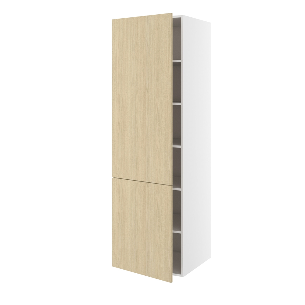 Højskab, 1 låge, 2-delt sammensat, 5 hylder. H:1952 B:500 D:580