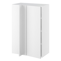 Hjørneindstiksoverskab m/3 hylder og blændplade 340 mm (låge 296 mm. - min. 640 mm. fra væg) H:896 D:320 B:600