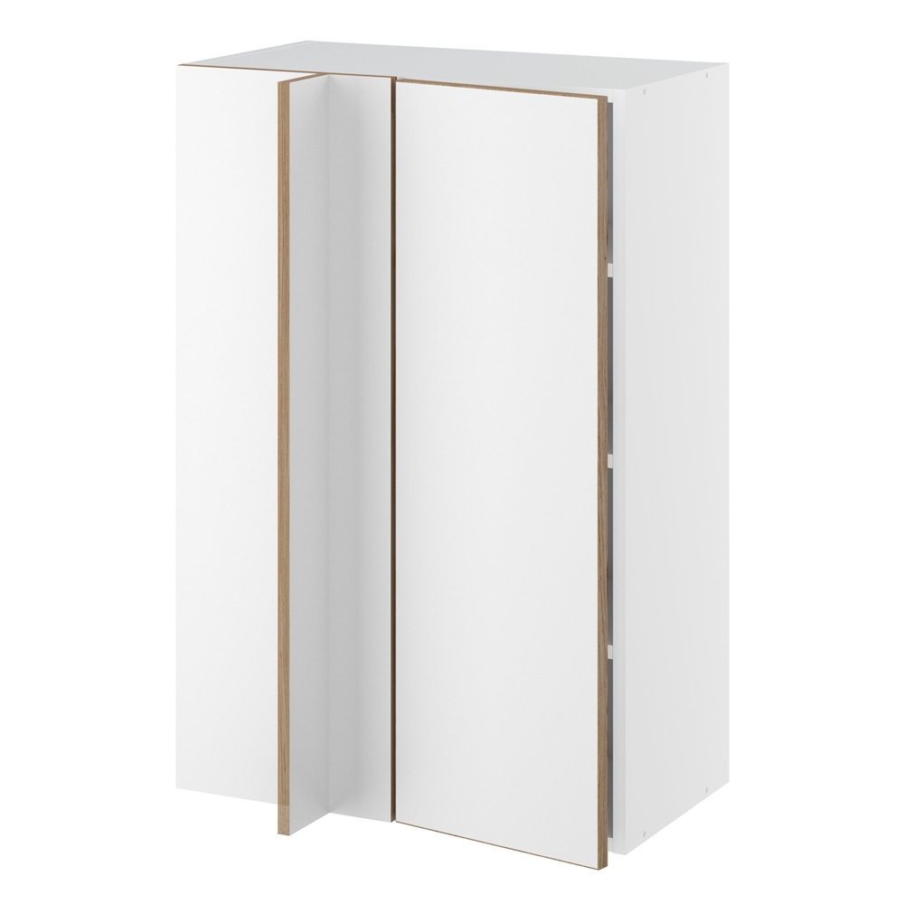 Hjørneindstiksoverskab m/3 hylder og blændplade 340 mm (låge 296 mm. - min. 640 mm. fra væg) H:896 D:320 B:600