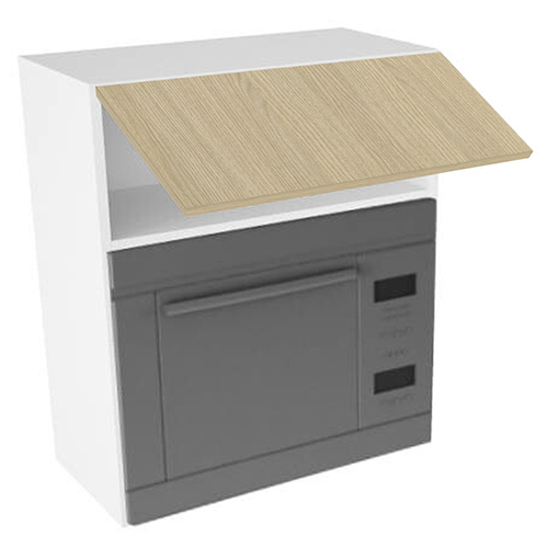 Overskab, t/microovn, 316mm toplåge, hul: 362mm. H:704 B:600 D:320