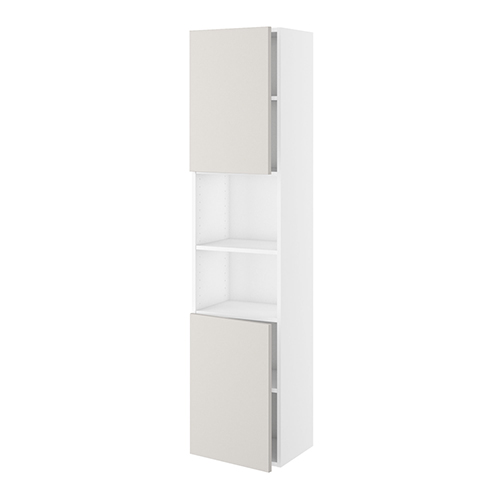 Badhøjskab, Slimline, 2 låger 572mm, 5 hylder. H:1728 B:300 D:320