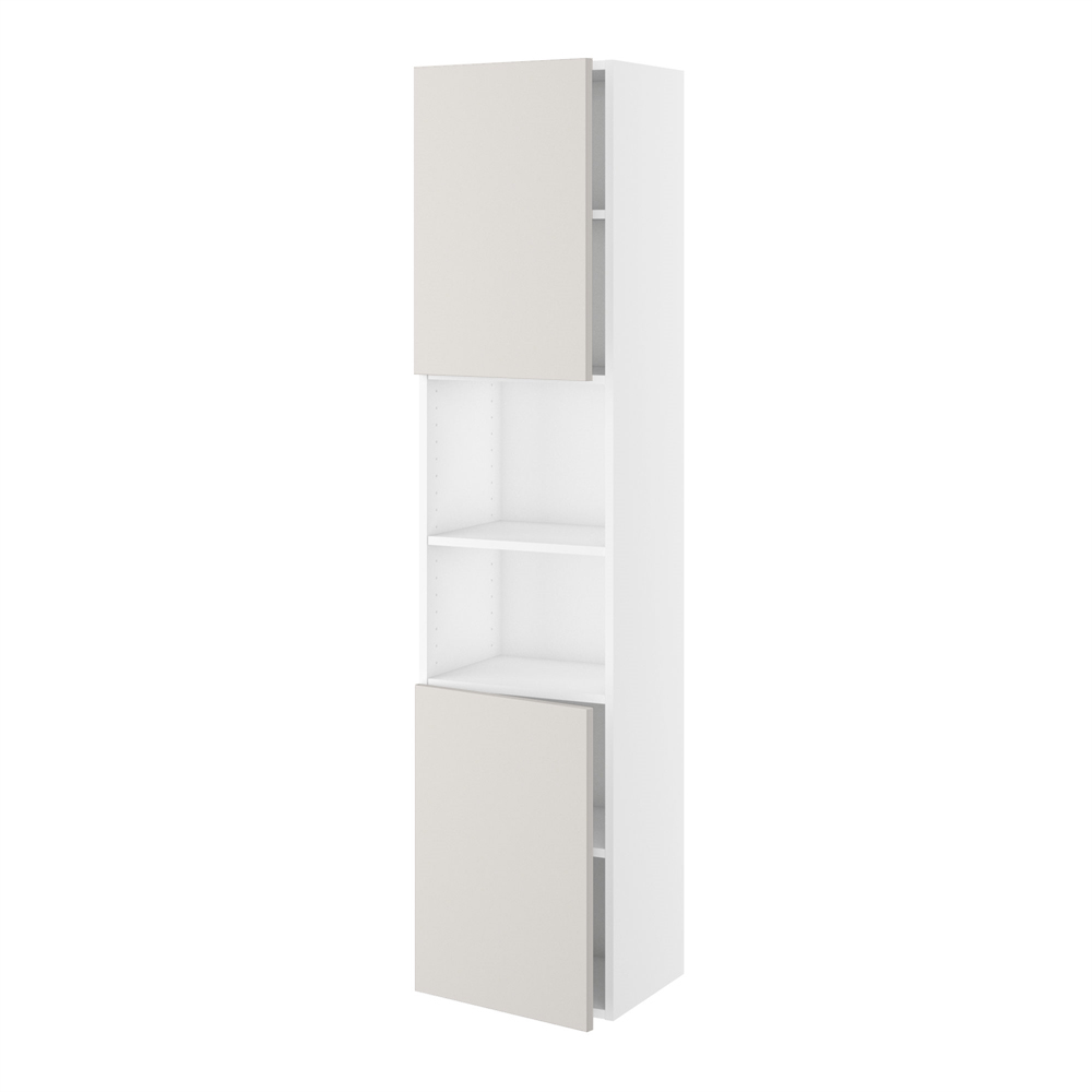 Badhøjskab, Slimline, 2 låger 572mm, 5 hylder. H:1728 B:400 D:320