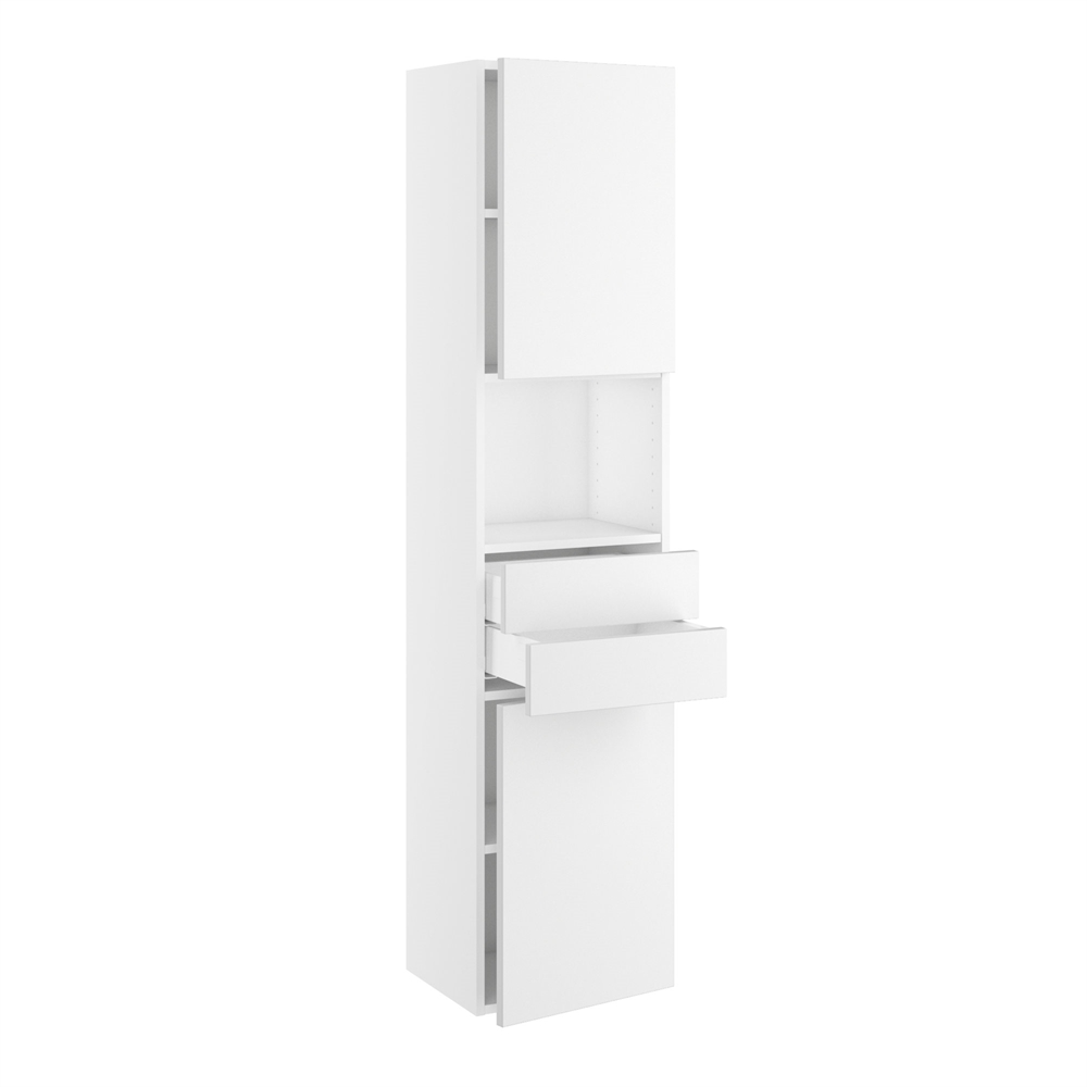 Badhøjskab Slimline m/2 skuffer og 2 låger H:1728 D:320 B:300