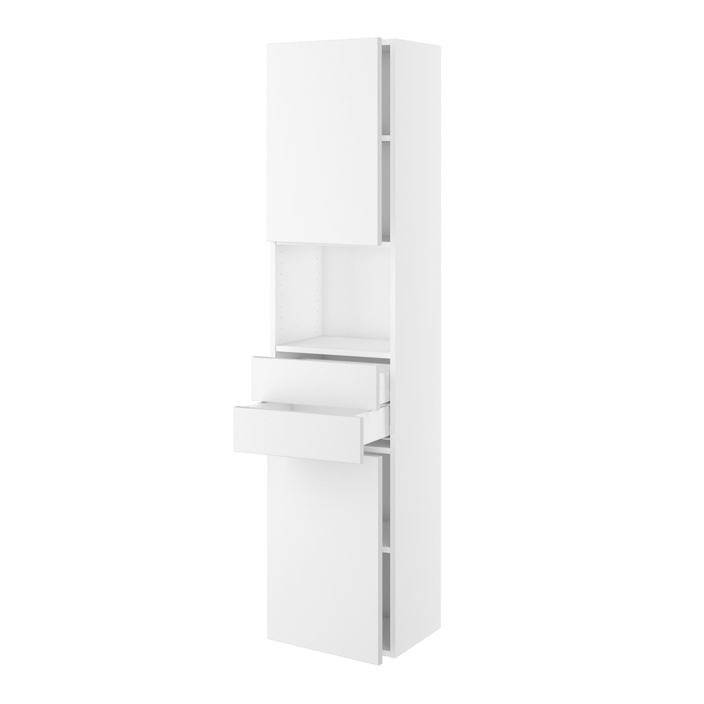 Badhøjskab Slimline m/2 skuffer og 2 låger H:1728 D:320 B:400