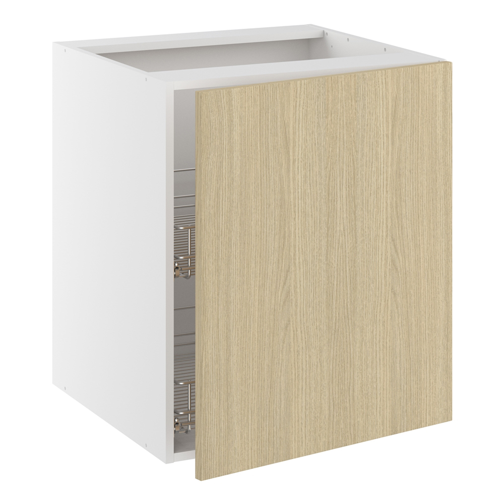 Grydeskab, 1 låge, 2 gryderiste. H:704 B:600 D:580