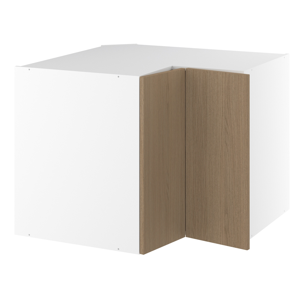 Vinkelunderskab, m/knæklåge (2 stk. B:296mm.), 1 hylde. H:704 B:900 D:580