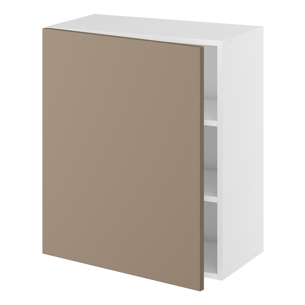 Underskab, halv dybde, 1 låge, 2 hylder. H:704 B:600 D:320