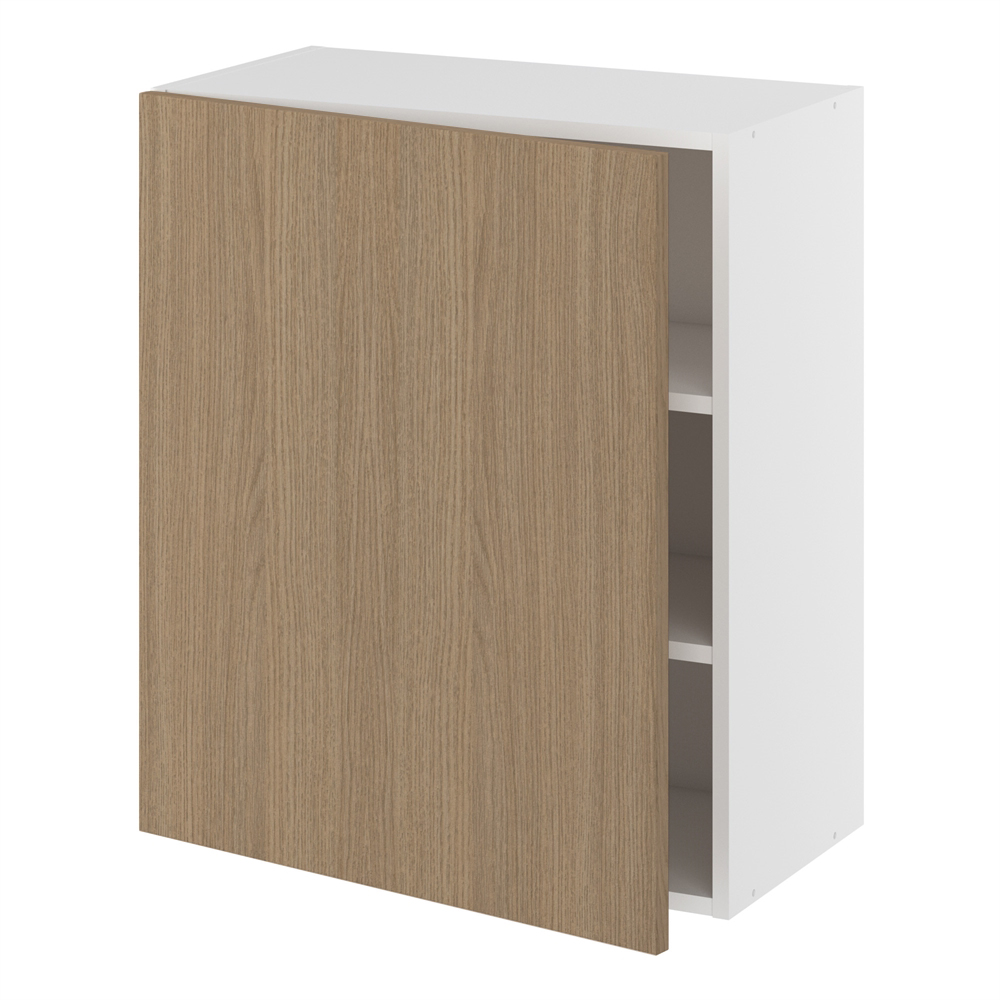 Underskab, halv dybde, 1 låge, 2 hylder. H:704 B:600 D:320