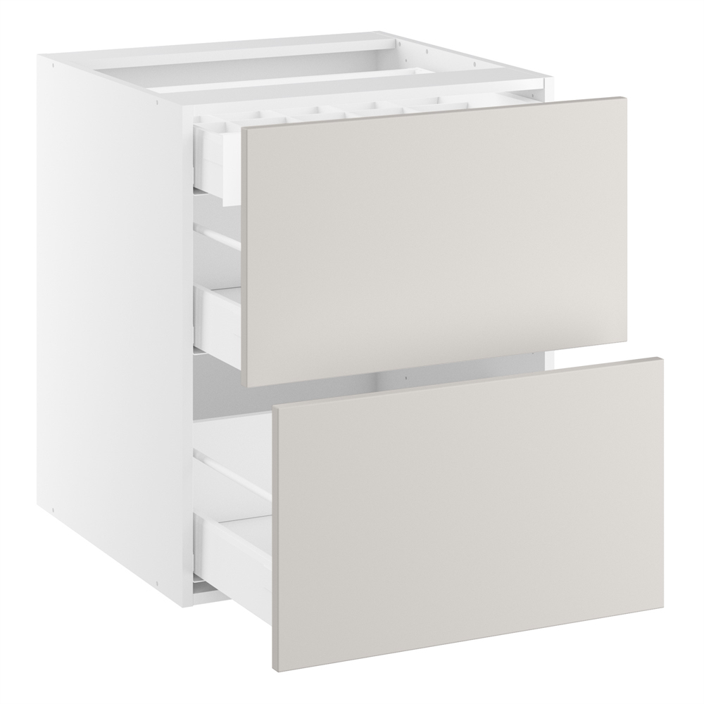 Underskab, 2 skuffer, indv. skuffe. H:704 B:500 D:580