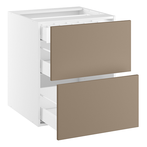 Underskab, 2 skuffer, indv. skuffe. H:704 B:1000 D:580