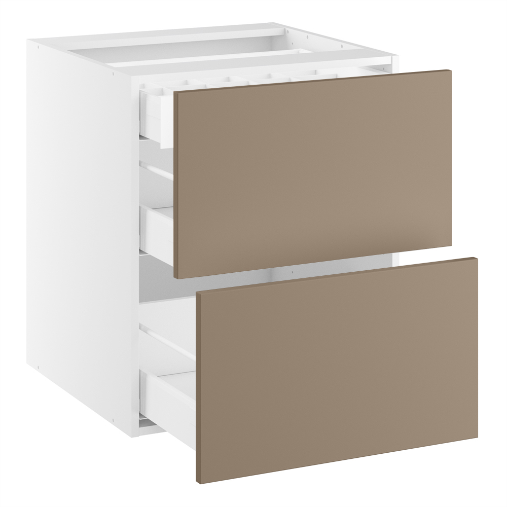 Underskab, 2 skuffer, indv. skuffe. H:704 B:500 D:580