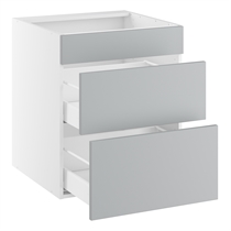 Kitchn Skab til kogeplade m/2 skuffer og 1 blændfront, metalsarg H:704 D:580 B:600