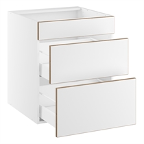 Underskab t/kogeplade, blændfront 124mm, 2 skuffer D:500. H:704 B:1000 D:580