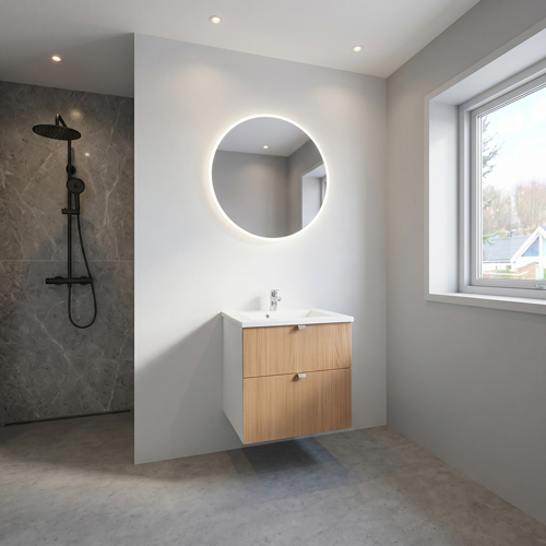 Kitchn Badsæt i Træ 62 cm fra Kitchn med Cleveland Nordisk Eg Front