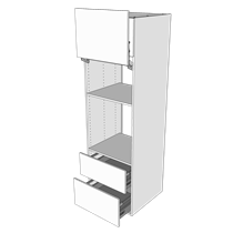 Multi-Living Indbygningsskab til ovn/skjult micro H: 195,2 cm D: 60,0 cm - Deludtræk/softluk