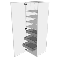 Linnedskab H: 195,2 cm D: 60,0 cm - Inklusiv 4 hylder samt 3 bakker
